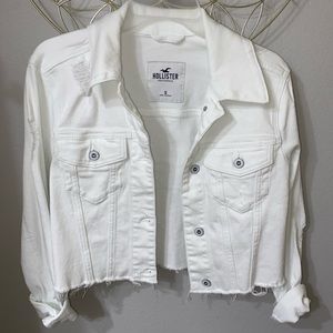 Hollister White Jean Jacket